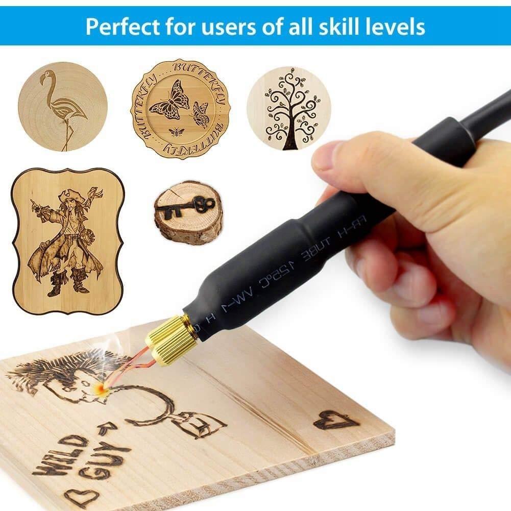  Pyrography Wood Burning Kit Professional Wood Burning Tool with  20Pcs Wire Tips Wood Burner Woodburning Kits for Adults, Beginners,  Kids(Single Pen)